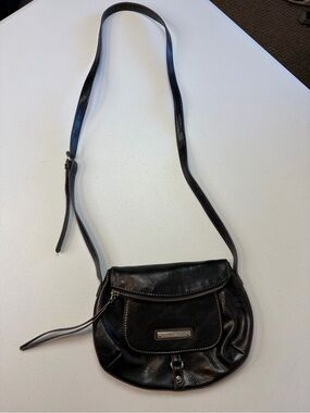 Vintage 90s Y2K Leather Small Crossbody Purse Bag 1990s Grunge Indie Sleaze